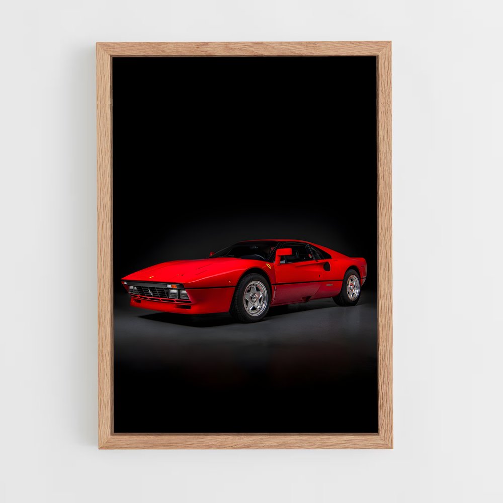 Poster gto Rouge – affiche Ferrari (vue 4)